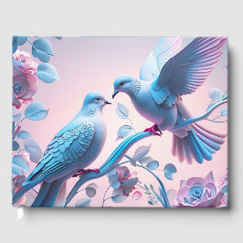 Livro De Visitas Dois cartões de agradecimento planos de pombas