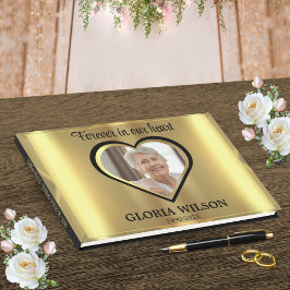 Livro De Visitas Dourado Esbarrado Para Sempre Em Nosso Funeral Car