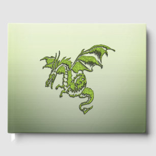 Livro De Visitas Dragão Voador Verde