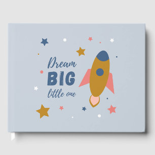 Livro De Visitas Dream Big Little One Cute Cartoon Space Rocket