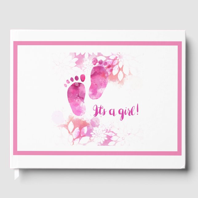 Livro De Visitas É um chá de fraldas de menina (Frente)