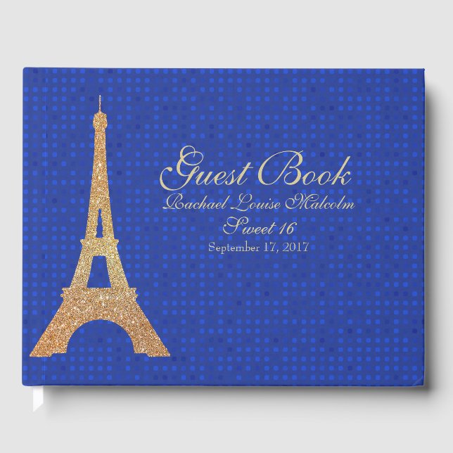 Livro De Visitas Eiffel Tower Sweet 16 Guest Book (Frente)