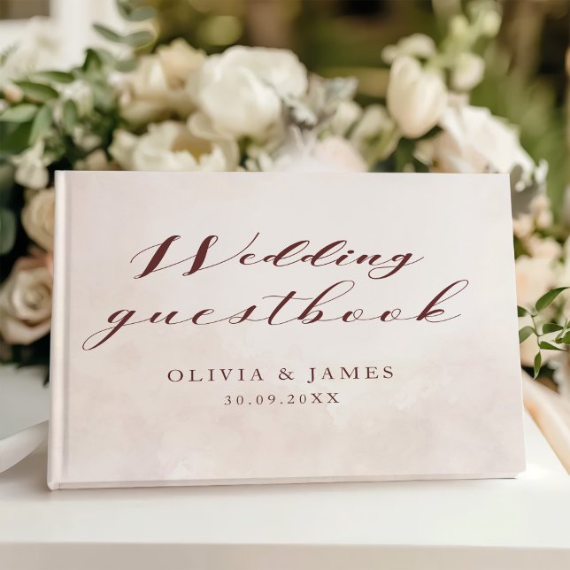 Livro De Visitas Elegant Floral Boho Wedding (Criador carregado)