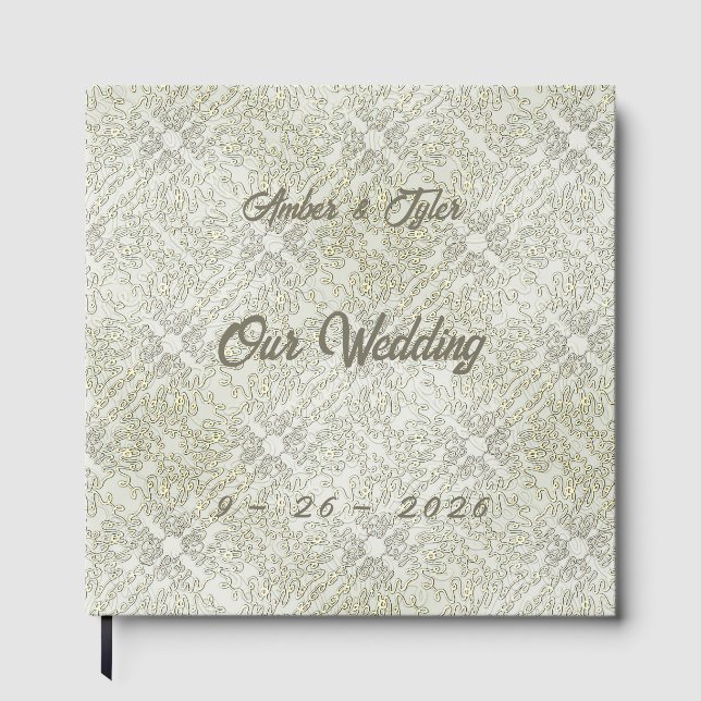 Livro De Visitas Elegant Scribble Pattern (Frente)