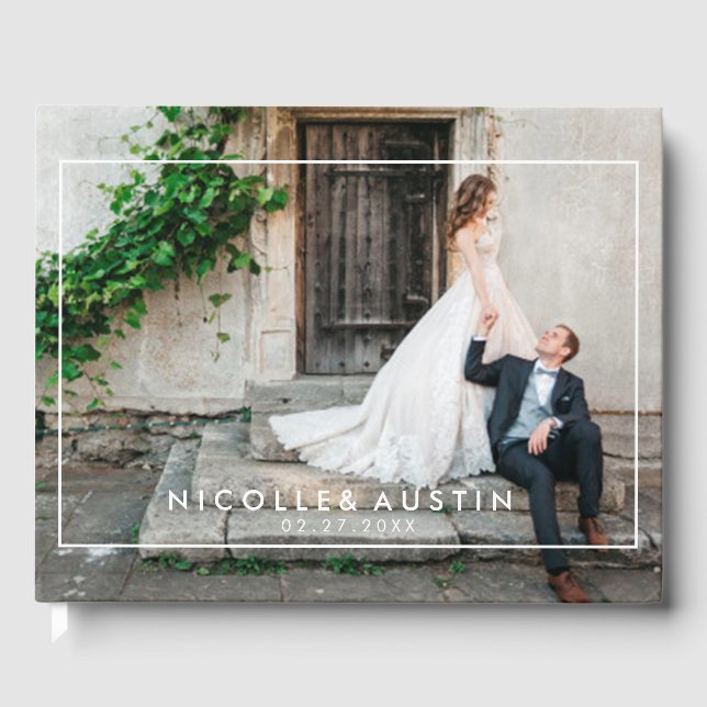 Livro De Visitas Elegant wedding photo of the (Frente)