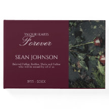 Elegante Borgonha para sempre em nosso Funeral