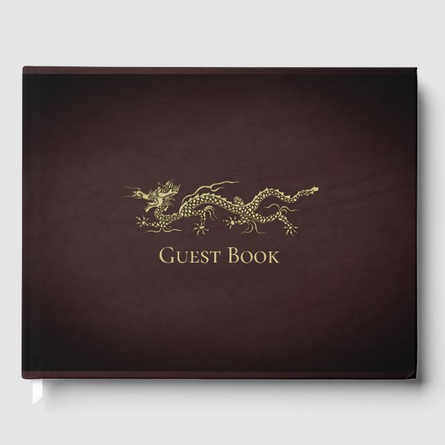 Livro De Visitas Elegante Dragon (Frente)
