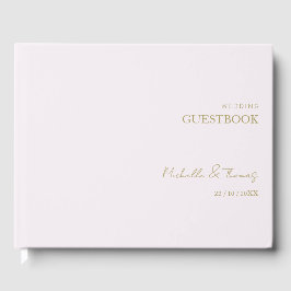Livro De Visitas Elegante Lilac Minimalista