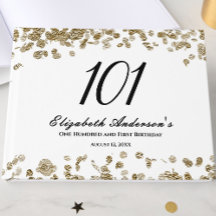 Elegante Minimalista Preto e Dourado Aniversário d