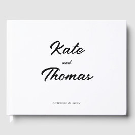 Livro De Visitas Elegante Moderno Minimalista Simples Chic