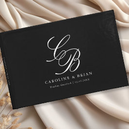 Livro De Visitas Elegante, Monograma, Casamento