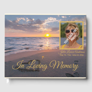 Livro De Visitas Elegante No Loving Memory Beach Sunset Ocean Photo