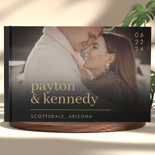 Livro De Visitas Elegante Personalizado Com Nome E Casamento Fotogr