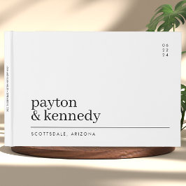 Livro De Visitas Elegante Personalizado Com Recepção de casamento D