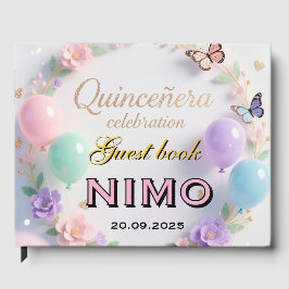 Livro De Visitas Elegante Quinceañera nome e data personalizados