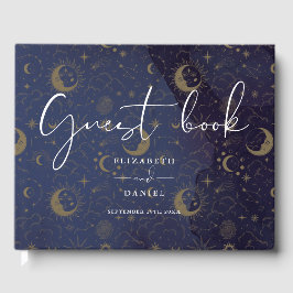 Livro De Visitas Elegante Roteiro Casamento Místico Celestial