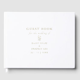 Livro De Visitas Elegante Roteiro Moderno Aquarela Margarida