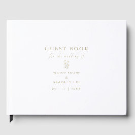 Livro De Visitas Elegante Roteiro Moderno Aquarela Margarida