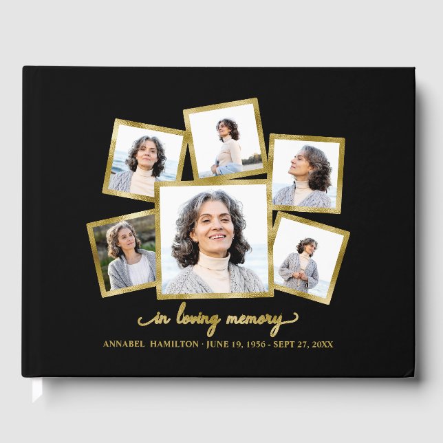 Livro De Visitas Em Memória de Adorto Memorial ou Funeral (Frente)