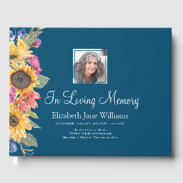 Livro De Visitas Em memória de amor Girassol e Azul
