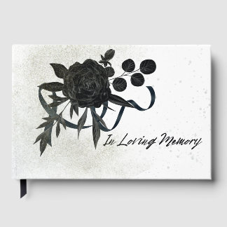 Livro De Visitas EN | In Loving Memory - Black Rose