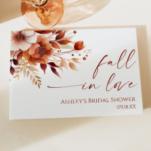 Livro De Visitas Encontre o Amor Chuva de Noiva Floral Ferrugem Bur