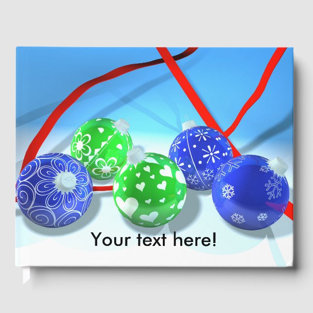 Livro De Visitas Enfeites de natal (Frente)