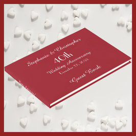 Livro De Visitas ESCOLHA A SUA COR, Ruby Red 40th Anniversário Part