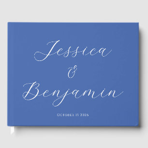 Livro De Visitas Escrito Elegante minimalista - azul francês person