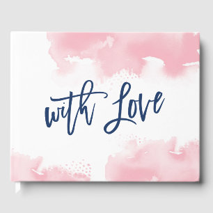 Livro De Visitas ESPECIAL KEEPSAKE cor-de-água rosa fofo com colora