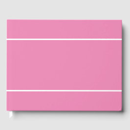 Livro De Visitas Esportivo Polido - Listras Brancas Finas A Rosa Na