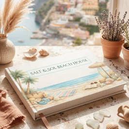 Livro De Visitas Estética Costeira Calma Moderna Suave Resort de Pr