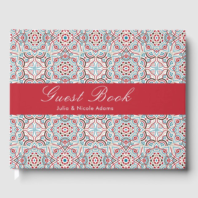 Livro De Visitas Estilos Geométricos Estilhará Casamento Metálico d (Frente)