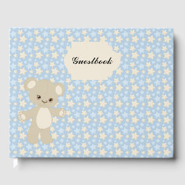LIVRO DE VISITAS ESTRELAS AZUIS E TAN E TAN TEDDY BEAR