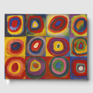 Livro De Visitas Estudo de Cor de Kandinsky Quadrados Quadrados Col