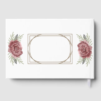Livro De Visitas Etiqueta de Presente Floral – Design Elegante de R