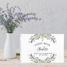 Livro De Visitas Eucalipto violeta da lavanda da Santa Comunhão