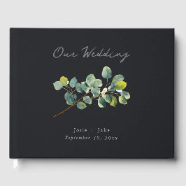 Livro De Visitas Eucalyptus branch wedding guest book