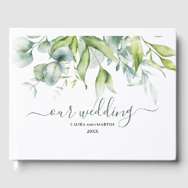 Livro De Visitas Eucalyptus greenery elegance design fresco