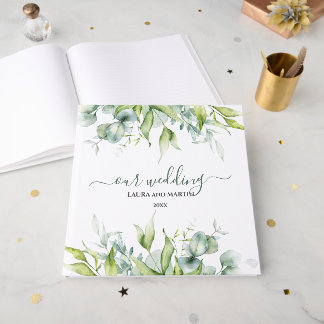Livro De Visitas Eucalyptus greenery elegance design fresco