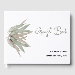 Livro De Visitas Eucalyptus Moderno de Casamento