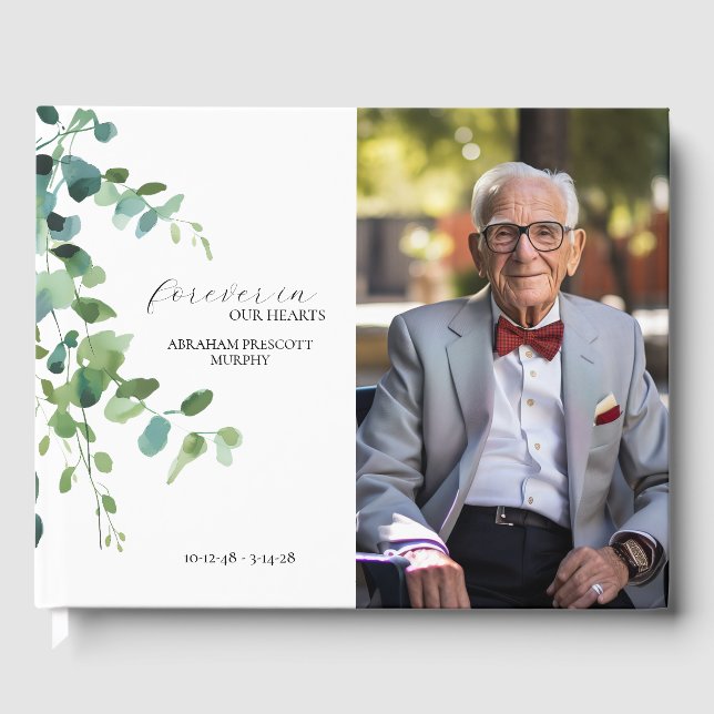 Livro De Visitas Eucalyptus Photo Memorial Guest Book (Frente)