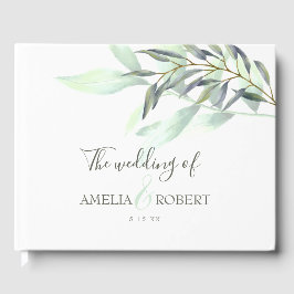 Livro De Visitas Eucalyptus Watercolor