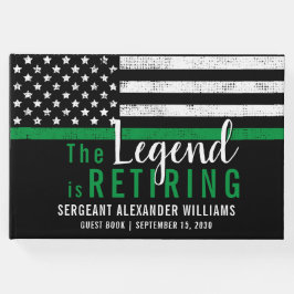 Livro De Visitas Exército de Bandeira da Linha Verde Magra