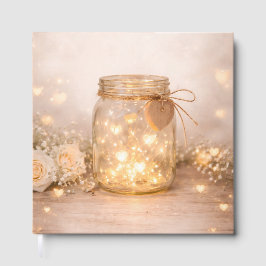 Livro De Visitas Fairy Light Rustic Wedding Guest Book