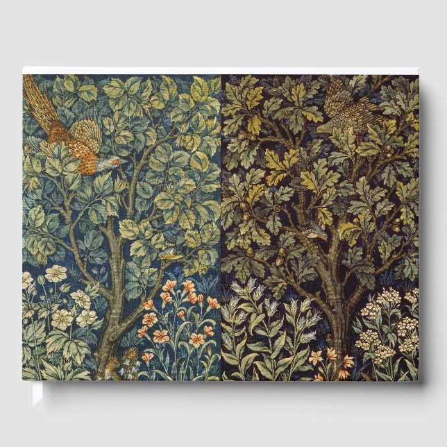 Livro De Visitas Faisão Galo William Morris Ave Florestal Árvore (Frente)