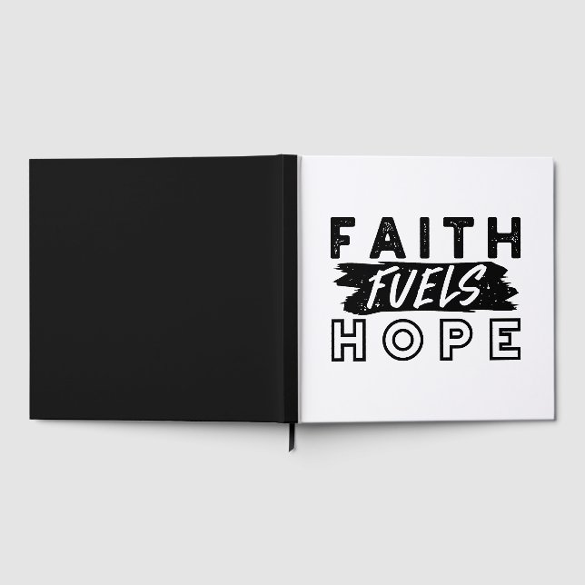Livro De Visitas Faith Fuels Hope Quote – Uplifting Christian Art (Completo)