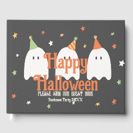 Livro De Visitas Fantasma Laranja Verde-Verde-Cinto Personalizado