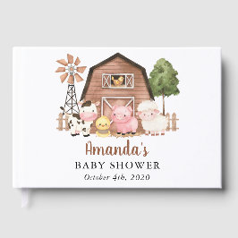 Livro De Visitas Farm Animals, Cute Animals, Barn, Baby Shower