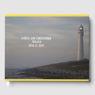Livro De Visitas Farol Superolhando o Guestbook de Casamento Oceâni